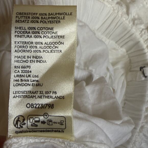 Free People Midnight Cruiser One-Piece Jumpsuit White Eyelets Lined Size XS - Picture 14 of 16